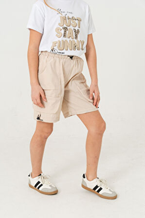 Kız Çocuk Paraşüt Şort 2855