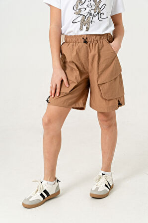 Kız Çocuk Paraşüt Şort 2855