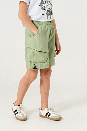 Kız Çocuk Paraşüt Şort 2855