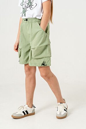 Kız Çocuk Paraşüt Şort 2855