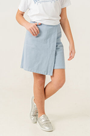 Kız Çocuk Renkli Keten Şort Etek 2876