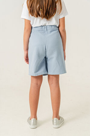 Kız Çocuk Renkli Keten Şort Etek 2876