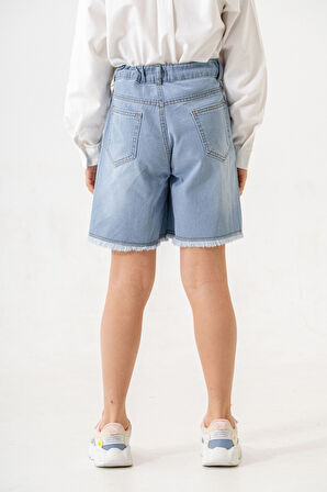 Kız Çocuk Taşlı Şort Etek 2863