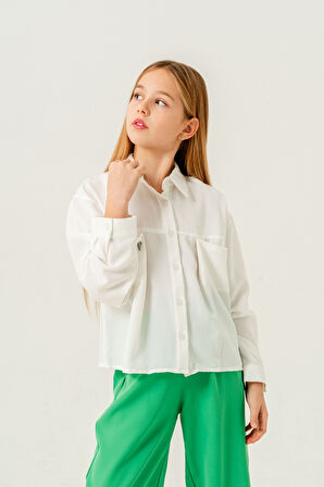 Kız Çocuk Torba Cepli Gömlek 3150