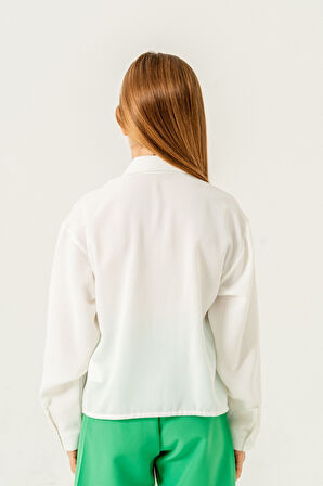 Kız Çocuk Torba Cepli Gömlek 3150