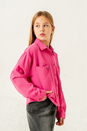 Kız Çocuk Torba Cepli Gömlek 3150