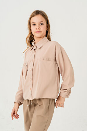 Kız Çocuk Torba Cepli Gömlek 3150