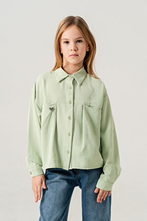 Kız Çocuk Torba Cepli Gömlek 3150