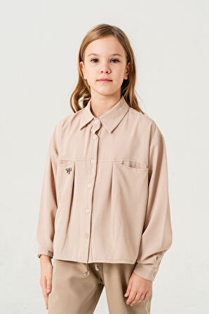 Kız Çocuk Torba Cepli Gömlek 3150