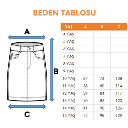 Kız Çocuk Uzun Kloş Etek 2953