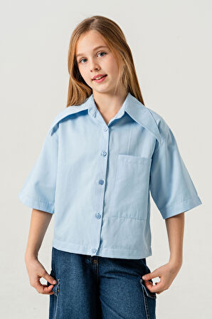 Kız Çocuk Uzun Yakalı Gömlek 3157