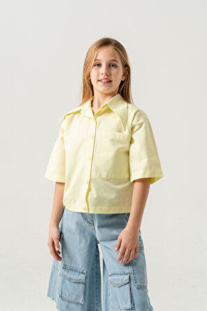 Kız Çocuk Uzun Yakalı Gömlek 3157