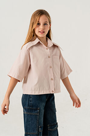 Kız Çocuk Uzun Yakalı Gömlek 3157