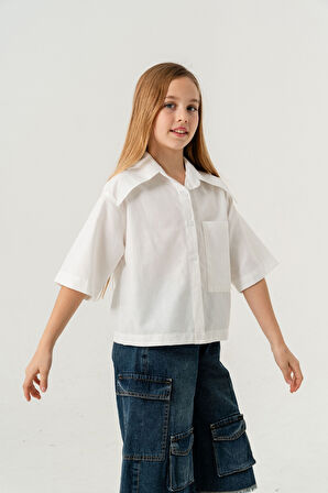 Kız Çocuk Uzun Yakalı Gömlek 3157