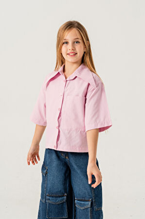 Kız Çocuk Uzun Yakalı Gömlek 3157