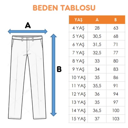Kız Çocuk Yan Ara Cepli Kot Pantolon 2177