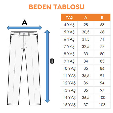 Kız Çocuk Yan Ara Cepli Kot Pantolon 2177