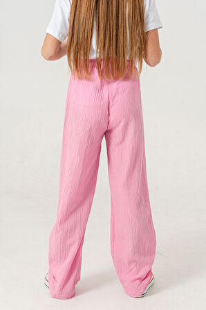 Kız Çocuk Yan Paça Büzgülü Pantolon 2559