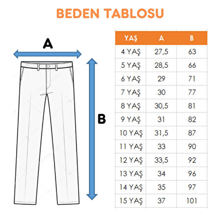 Kız Çocuk Yan Pileli Kot Pantolon 2194
