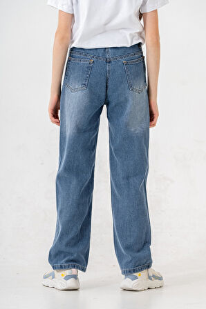 Kız Çocuk Yıldızlı Kot Pantolon 2204