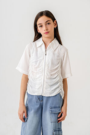 Kız Çocuk Büzgülü Gömlek 3165