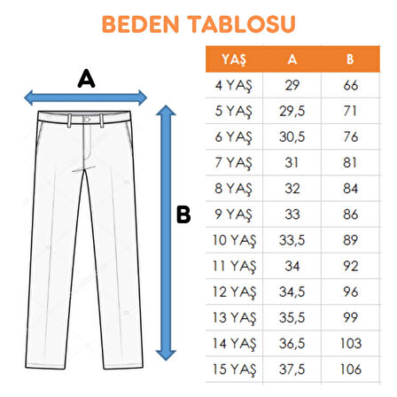 Kız Çocuk Kemer Garnili Kot Pantolon 2176