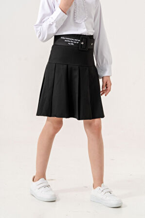 Kız Çocuk Kemerli Pileli İçi Şortlu Etek 6202