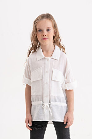 Kız Çocuk Kuşaklı Gömlek 3080