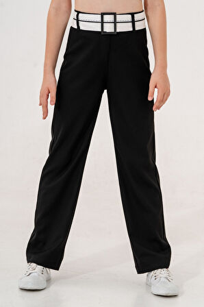 Kız Çocuk Ters Kemerli Pantolon 6002