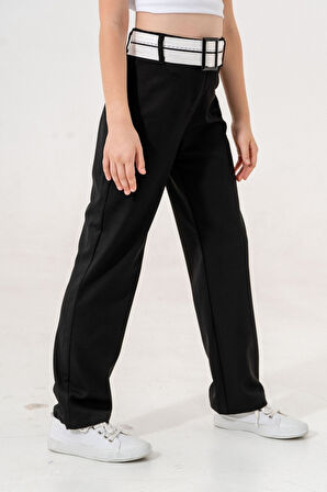 Kız Çocuk Ters Kemerli Pantolon 6002