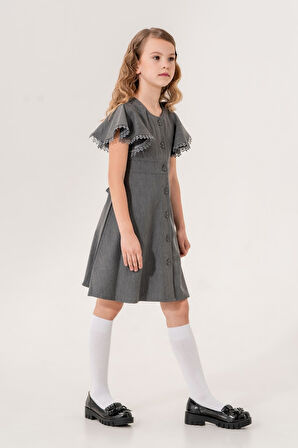 Kız Çocuk Volanlı Elbise 6800