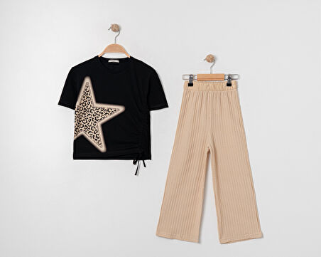 Kız Çocuk  Mıu Taşlı İkili Dokuma Takım 7276