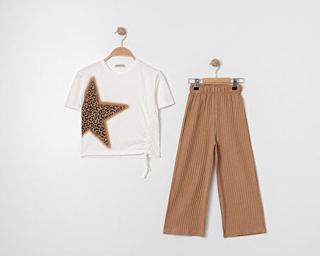 Kız Çocuk  Mıu Taşlı İkili Dokuma Takım 7276