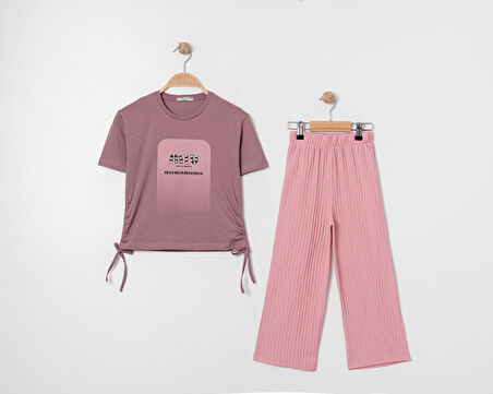 Kız Çocuk Mıu Taşlı İkili Dokuma Takım G-7276