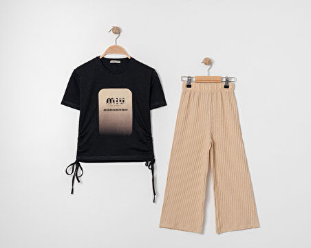 Kız Çocuk Mıu Taşlı İkili Dokuma Takım G-7276