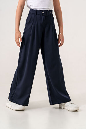 Kız Çocuk Kemerli Pileli Pantolon 6000