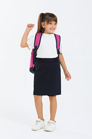 Kız Çocuk Beli İpli Okul Kaşkorse Şort Etek G2025-1