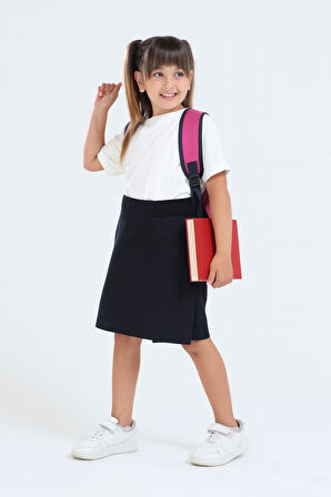 Kız Çocuk Beli İpli Okul Kaşkorse Şort Etek G2025-1