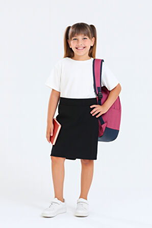 Kız Çocuk Beli İpli Okul Kaşkorse Şort Etek G2025-1