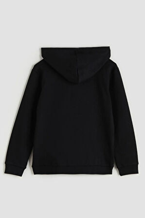 Kız Çocuk Basic Fermuarlı Kapüşonlu Okul Sweatshırt G2025-3-2
