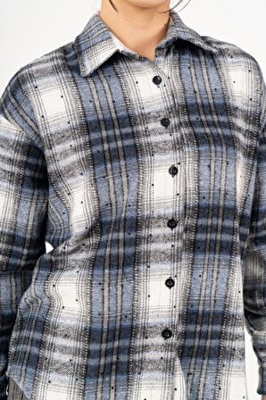 Kız Çocuk Yumuşak Dokulu Kareli Oduncu Gömlek 3172