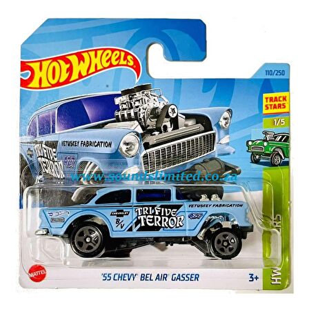 Hot Wheels ’55 Chevy Bel Air Gasser Blue 2023 - HKK26