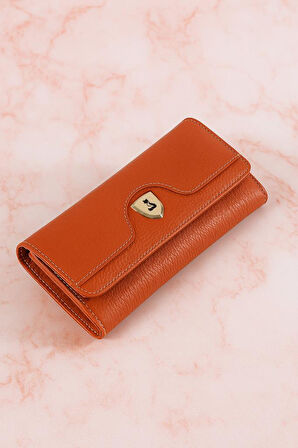 FOXER Milano Hakiki Deri Gold Detaylı Kadın Kartlık ve Cüzdan 