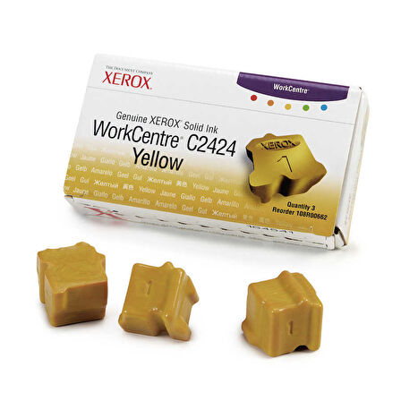 Xerox Workcentre C2424-108R00662 Sarı Orijinal Katı Mürekkep Üçlü