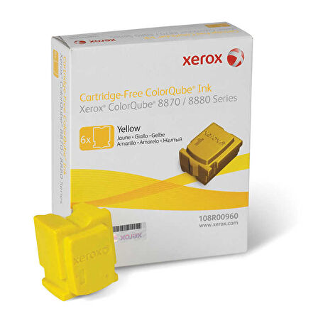 Xerox ColorQube 8870-108R00960 Sarı Orijinal Katı Mürekkep Altılı