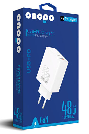 onopo 48w Type-c Ve Usb Girişli Turbu Şarj Adaptörü Başlığı - M5