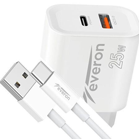 Everon 25w Usb Typec Kablolu Şarj Cihazı Evr-023-C