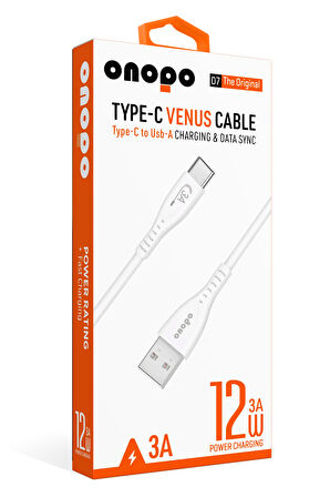 onopo Android Xiaomi Ve Samsung Uyumlu Type-C Usb Hızlı Şarj ve Data Kablosu 3.0A / 1MT - D7