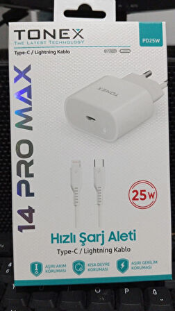 Tonex Type-C To Lightnig 25W Yeni Nesil Şarj Cihazı