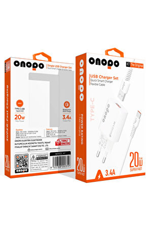 Android Xiaomi Ve Samsung Uyumlu Hızlı Şarj Type-c Usb 3.4a Hızlı Şarj Cihazı 20w - X7